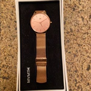 Rose gold MVMT watch